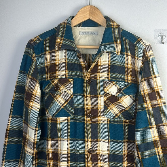 Outerknown Yellow and Blue Plaid Shirt - Picture 3 of 16